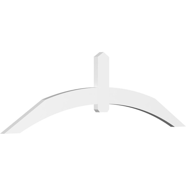 Ekena Millwork Archdale Architectural Grade PVC Gable Bracket, 96"W x 28"H x 2"D x 6"F, 7/12 Pitch GBP096X28X0206ARC00 - main
